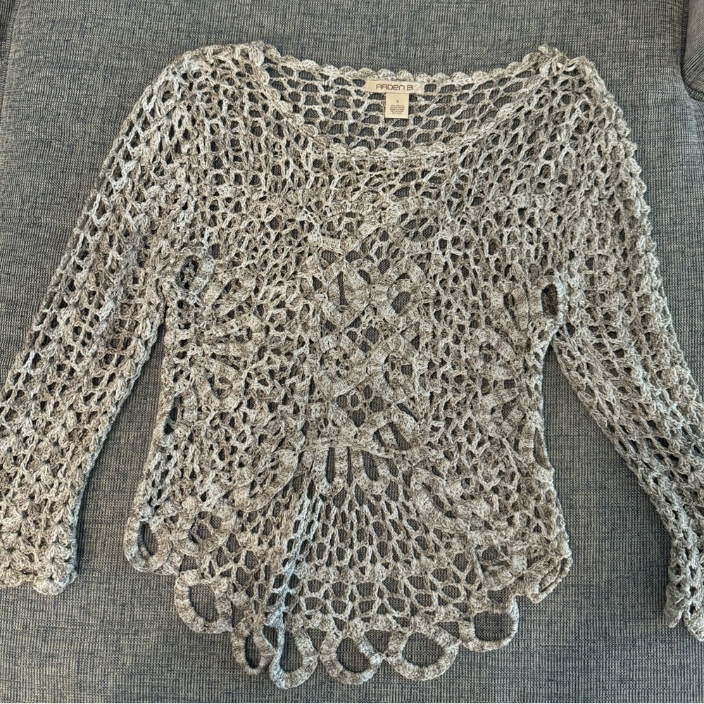 Crochet silver blouse